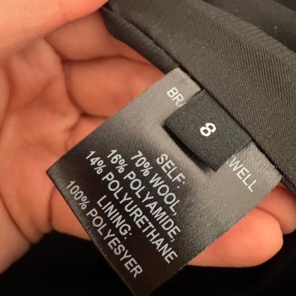 BRANDON MAXWELL Evelyn Belted Coated Wool Mahogany Glaze Skirt Size 8 NWT - Picture 10 of 16